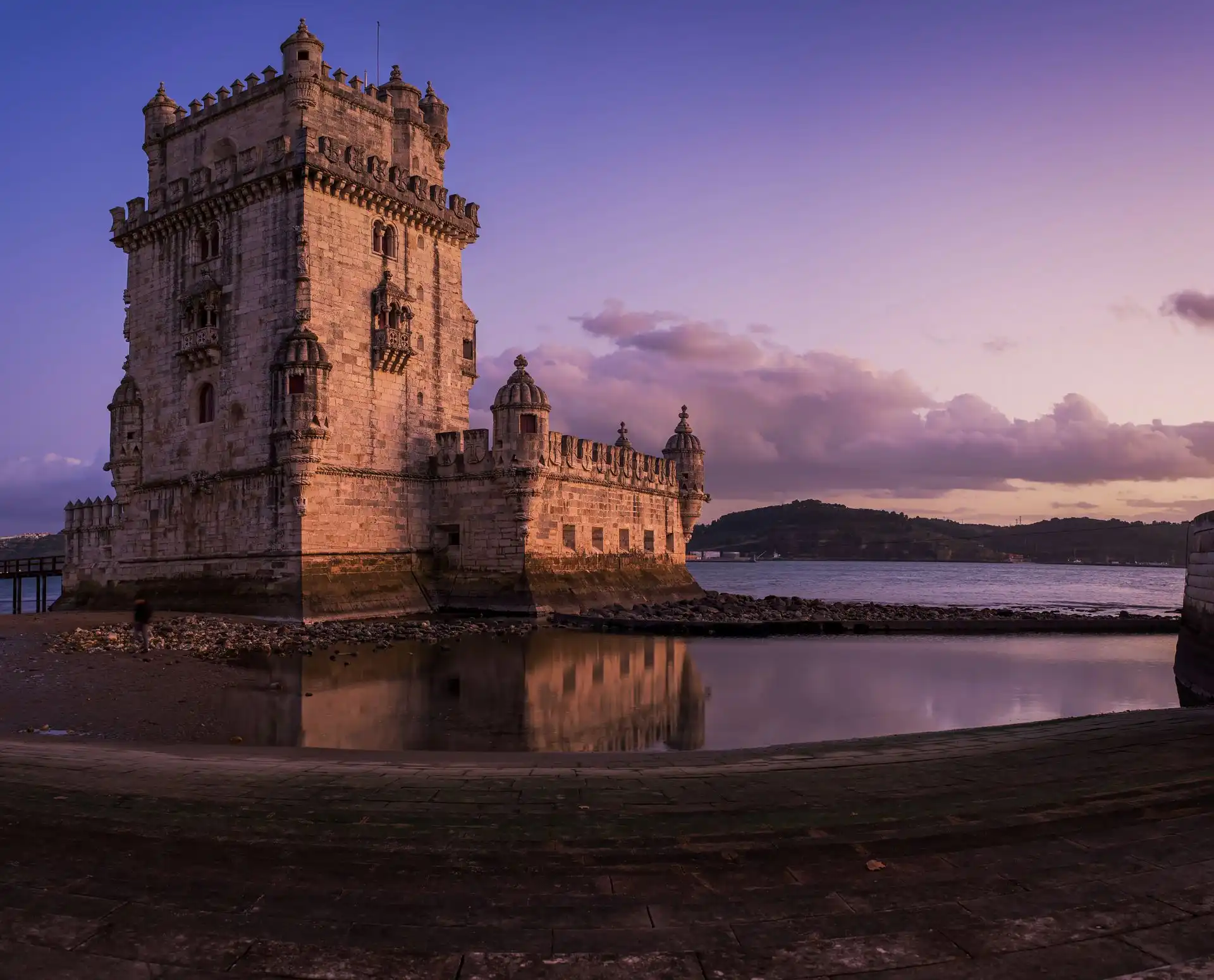La Torre de Belém junto al Tajo, Lisboa