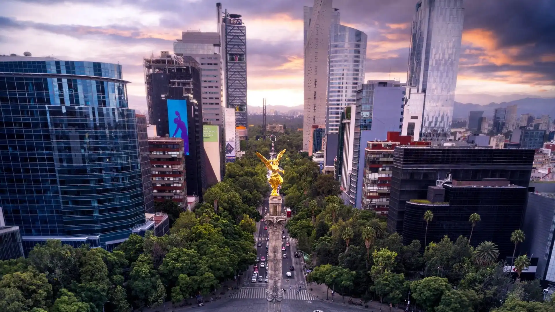 El Ángel de la Independencia en Paseo de la Reforma, Ciudad de México